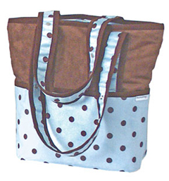 Hoohobbers Blue Dots Tote-Hoohobers, blue dots, tote, diaper bag