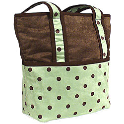 Hoohobbers Green Dots Tote-Hoohobbers, green dots, diaper bag