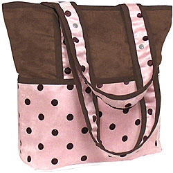 Hoohobbers Pink Dots Tote-Hoohobbers dots tote bag