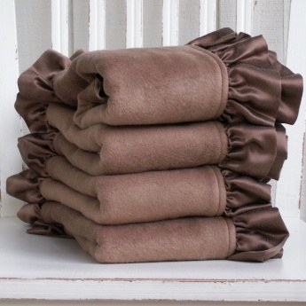 Robbie Adrian Luxury Organic Ruffled Blanket (38"x38")-