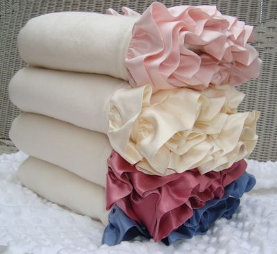 Robbie Adrian Luxury Organic Ruffled  Blanket (32"x38")-Robbie Adrian, certified organic, baby blanket, baby gifts, luxury gift