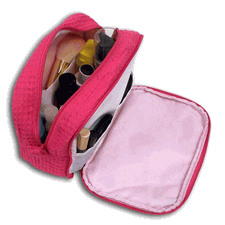 Waffle Weave Cosmetic Bag-