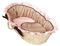 Hoohobbers Bella Pink Moses Basket-hoohobbers, moses basket, 