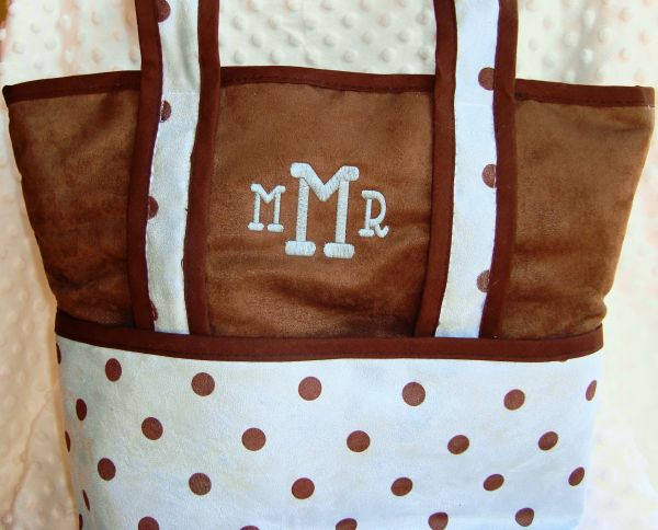 Hoohobbers Blue Dots Tote-Hoohobers, blue dots, tote, diaper bag