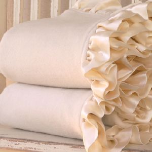 Robbie Adrian Luxury Organic Ruffled Fleece Baby Blanket-Robbie Adrian, certified organic, baby blanket, baby gifts, luxury gift